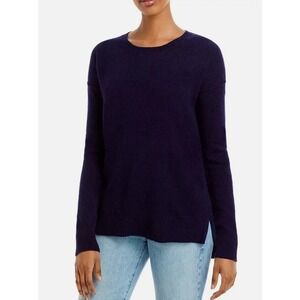 AQUA Cashmere Crewneck Sweater Womens XS Blue Classic Regency‎ Preppy Neutral